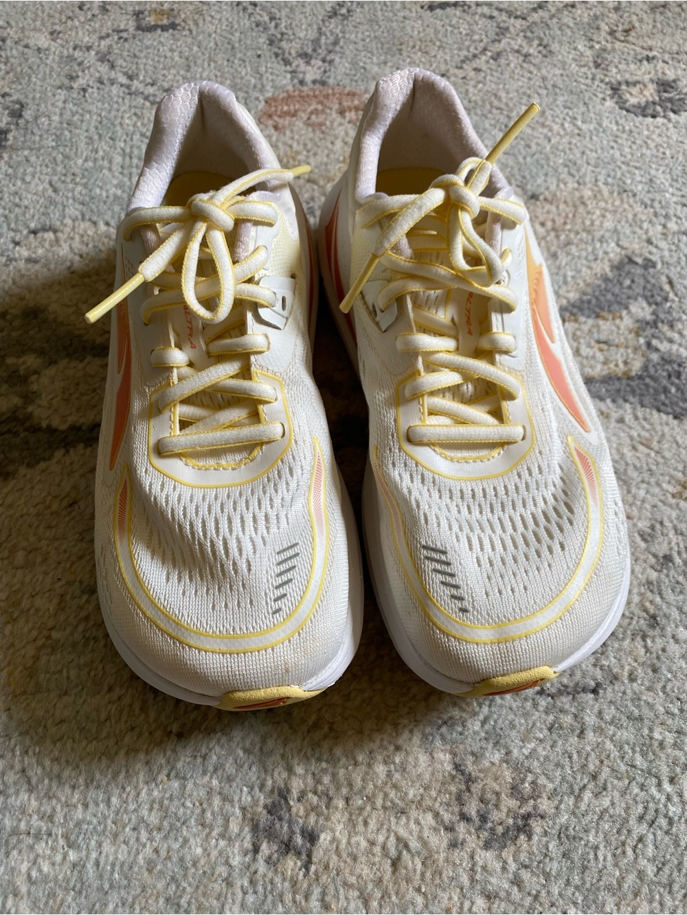 Altra Women's Athletic Shoes in Cream with Yellow & Peach Accents